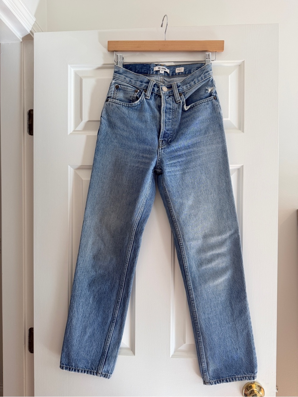 RE/DONE Light Blue Straight Leg jeans